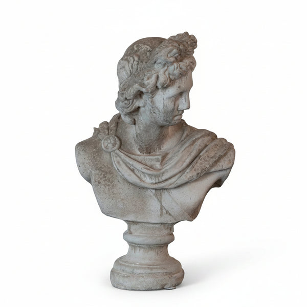 Vintage Cast Stone Bust of Apollo