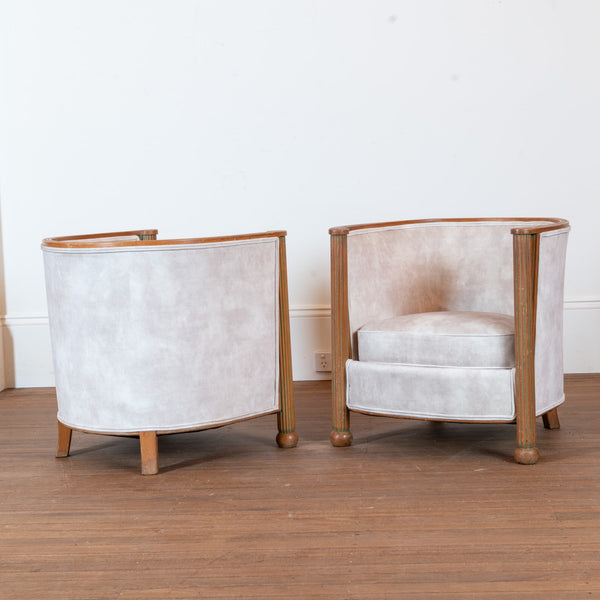 A pair of French Art Deco Club Armchairs  Circa 1925–1935