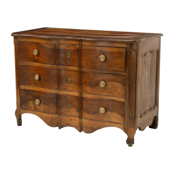 Louis XVI  Walnut Crossbow Chest of Drawers