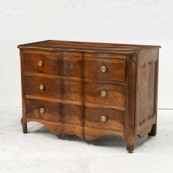 Louis XVI  Walnut Crossbow Chest of Drawers