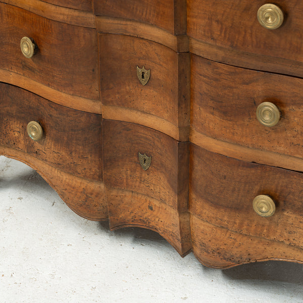 Louis XVI  Walnut Crossbow Chest of Drawers