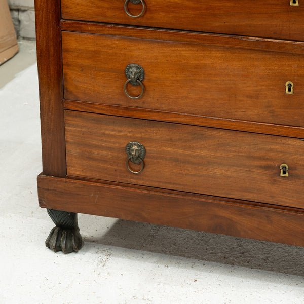 Empire Period Mahogany Commode with Belgium Blue Marble Top