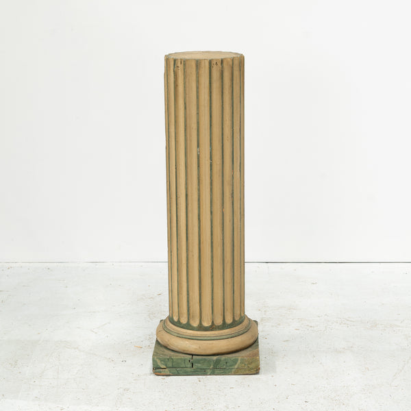 Early 20th century Scandinavian Polychrome Painted pedestal column circa 1900.