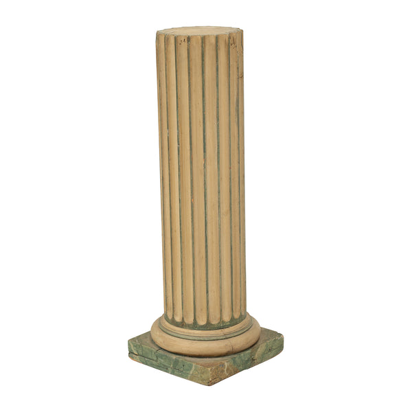 Early 20th century Scandinavian Polychrome Painted pedestal column circa 1900.