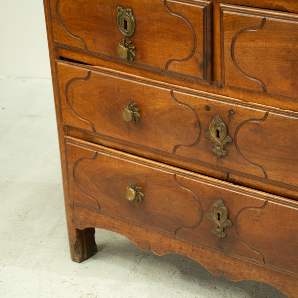 18th Century Provincial Commode with Rouge Marble Top