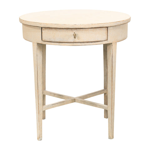 Gustavian Style Circular Bedside Table