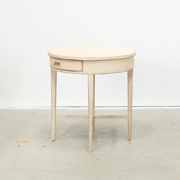 Gustavian Style Circular Bedside Table