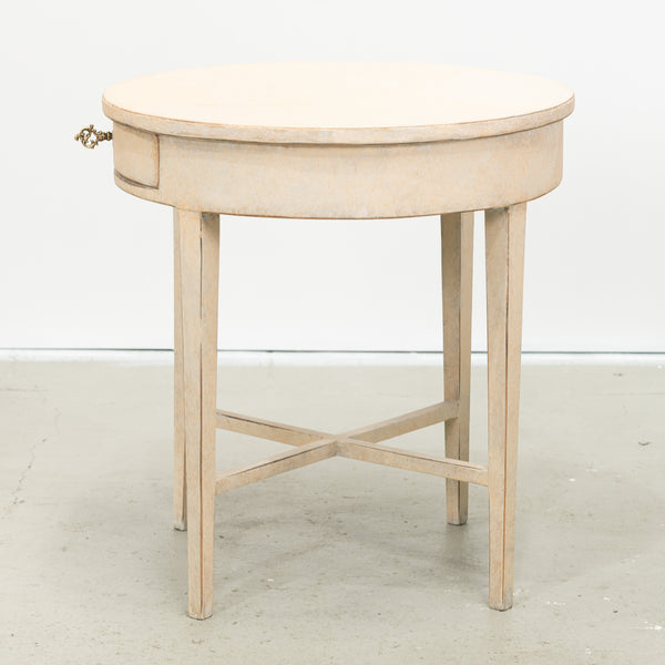 Gustavian Style Circular Bedside Table