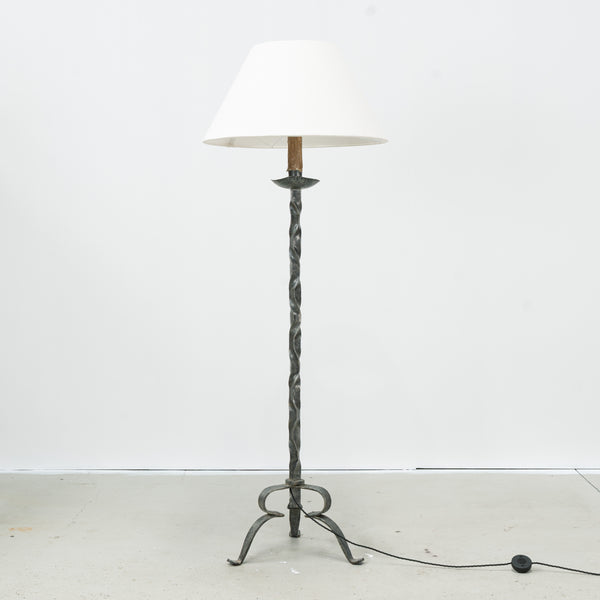 1940s Wrought Iron Floor Lamp