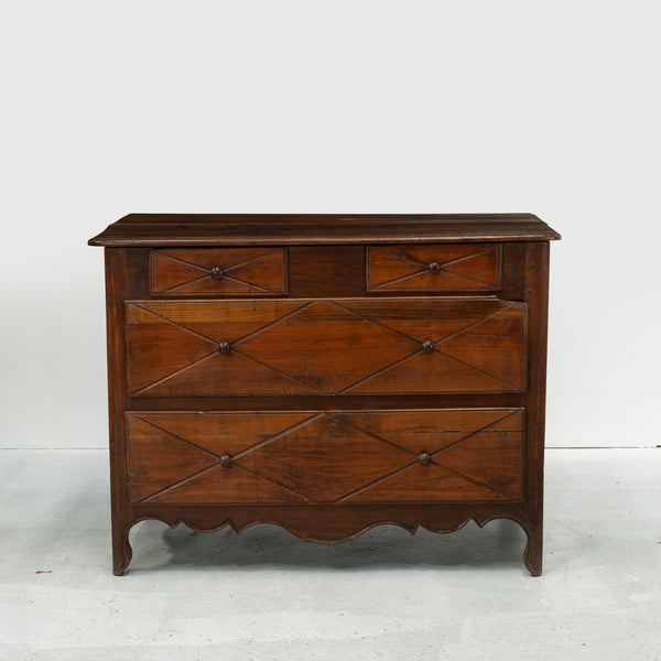French Provincial in Oak and Walnut Commode