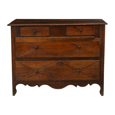 French Provincial in Oak and Walnut Commode