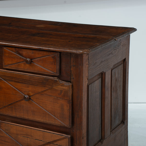French Provincial in Oak and Walnut Commode