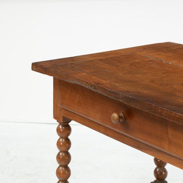 Louis XIII Period Walnut Side with Bobbin-Turned Leg