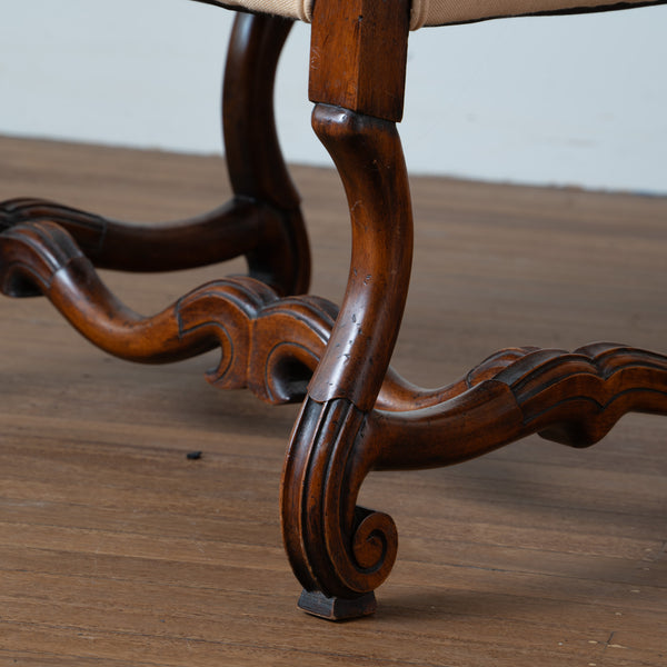 A Pair of 19th Century Louis XIV Style French Walnut Fauteuils,