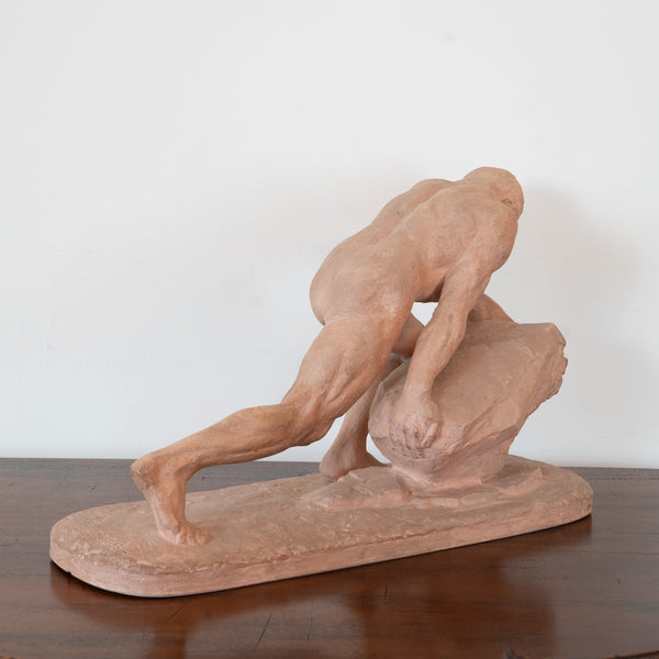 Sisyphus by Henri Bargas (b. Paris, 1885 — active 1920s–1930s)