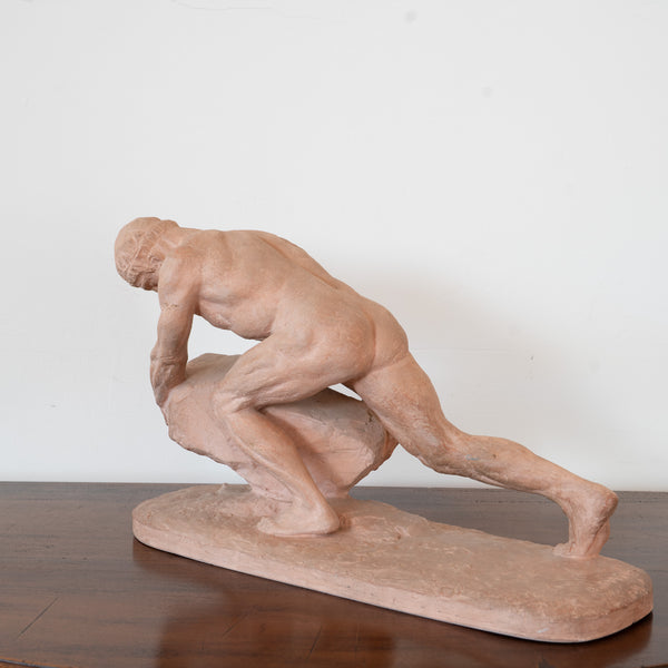 Sisyphus by Henri Bargas (b. Paris, 1885 — active 1920s–1930s)