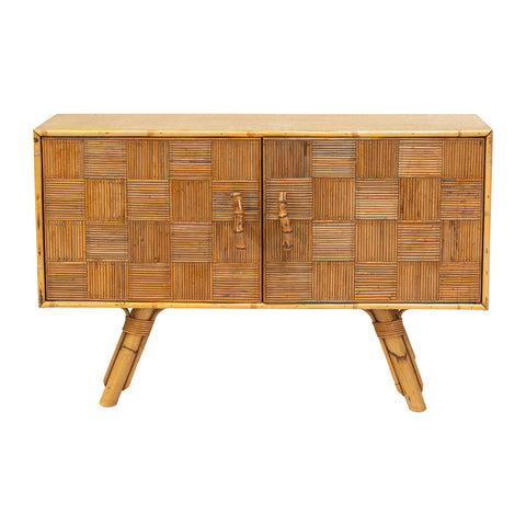 1950s Cane and Bamboo Sideboard