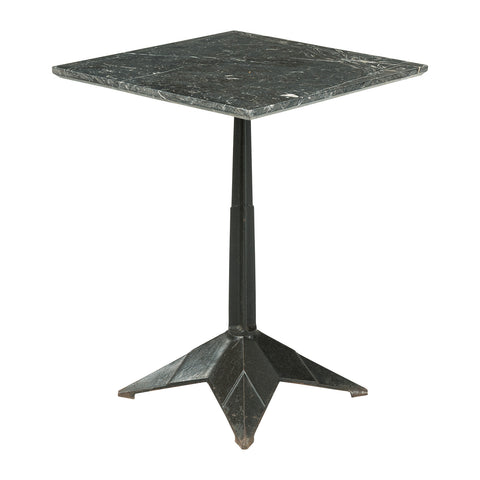 1950s French Garden Table with Belgium Black Marble Top