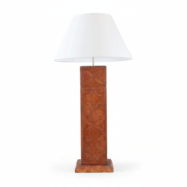Mid 20th Century Embossed Leather Floor Lamp
