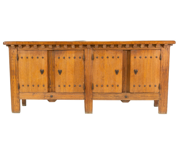 1960s Oak Sideboard in French Modern Rustic Style