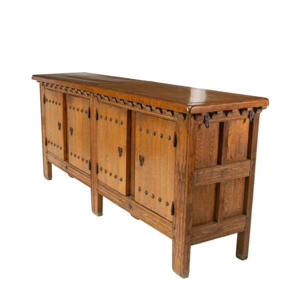 1960s Oak Sideboard in French Modern Rustic Style