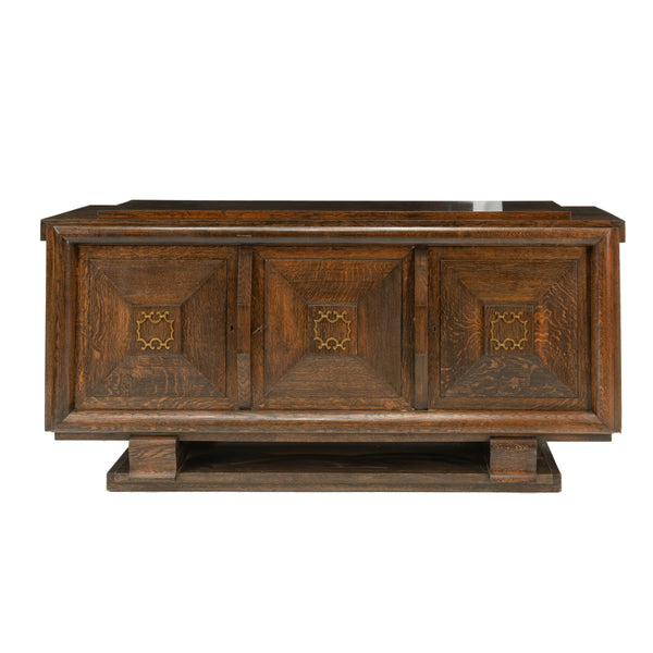 1940s Art Deco Dark Oak Console Table