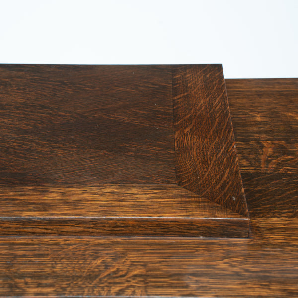 1940s Art Deco Dark Oak Console Table