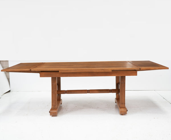 1940s Brutalist dining table in the style of Charles Dudouyt