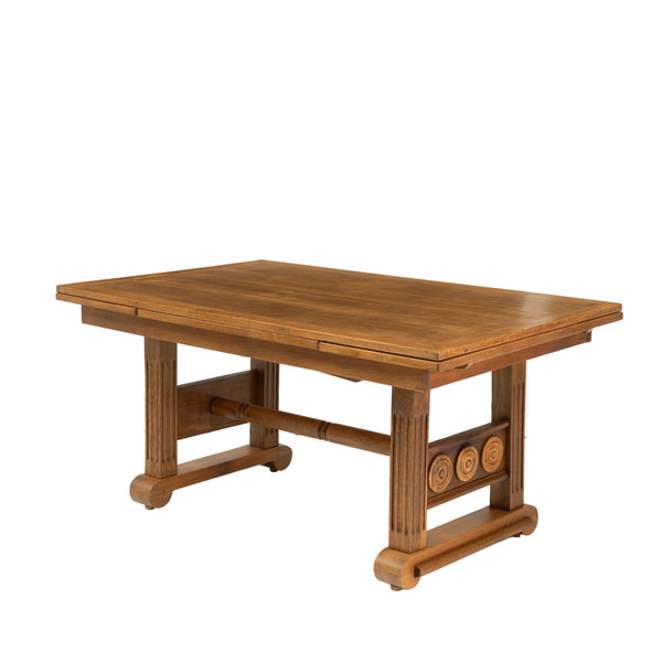 1940s Brutalist dining table in the style of Charles Dudouyt