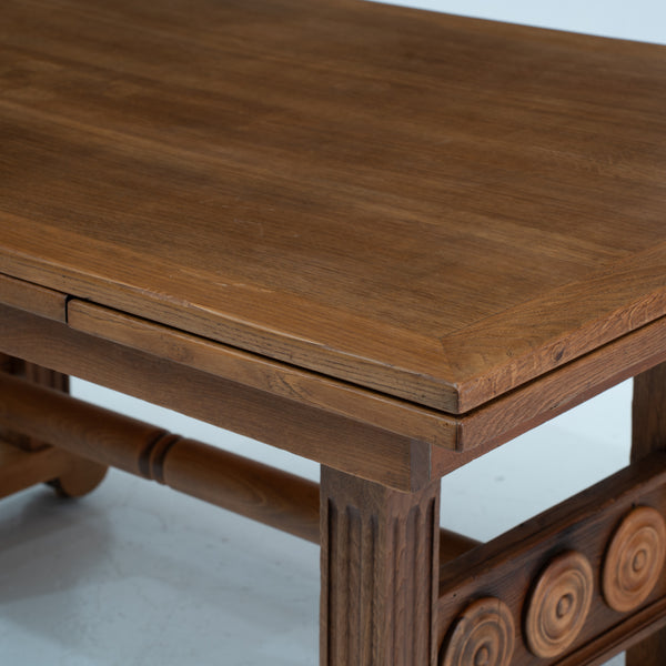 1940s Brutalist dining table in the style of Charles Dudouyt