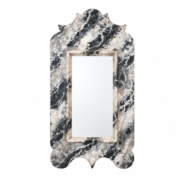 A faux-marble painted Mirror Italian, 20th century, in the Baroque manner (2 Available)