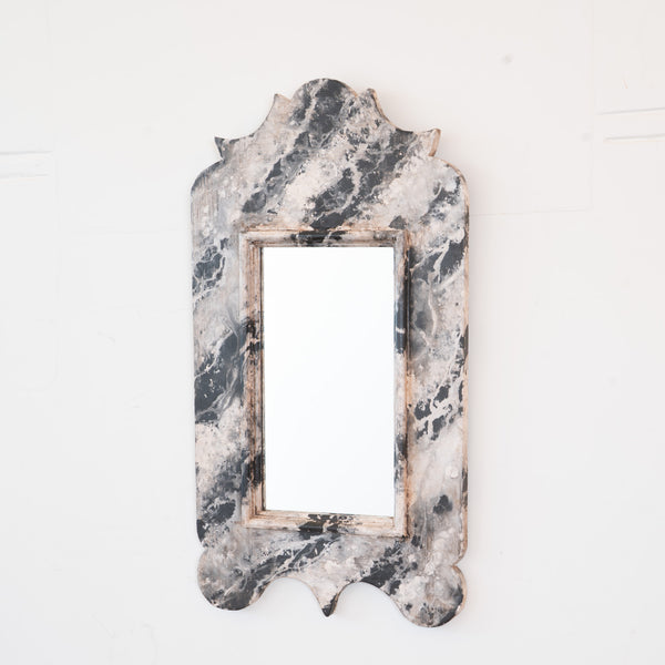 A faux-marble painted Mirror Italian, 20th century, in the Baroque manner (2 Available)