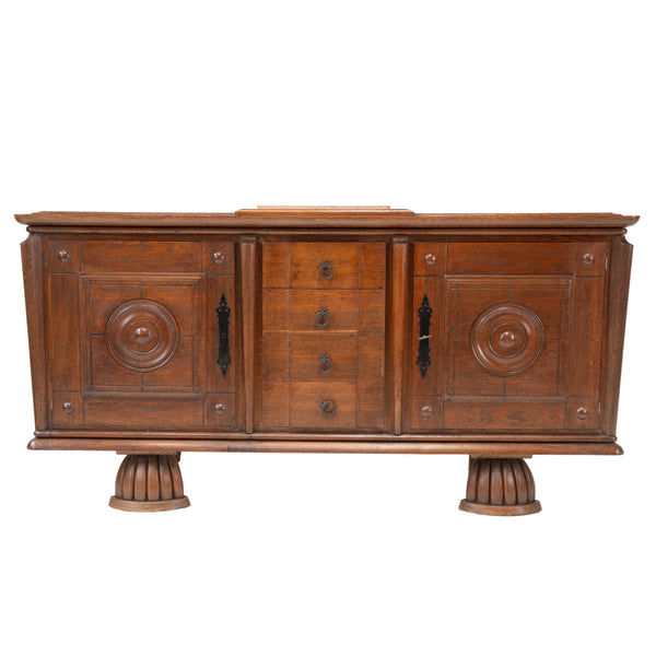 French Late Art Deco Oak Sideboard/Buffet