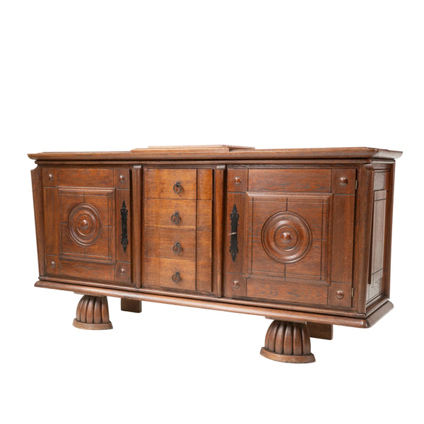 French Late Art Deco Oak Sideboard/Buffet