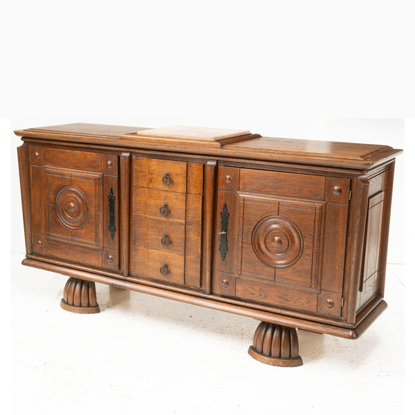 French Late Art Deco Oak Sideboard/Buffet