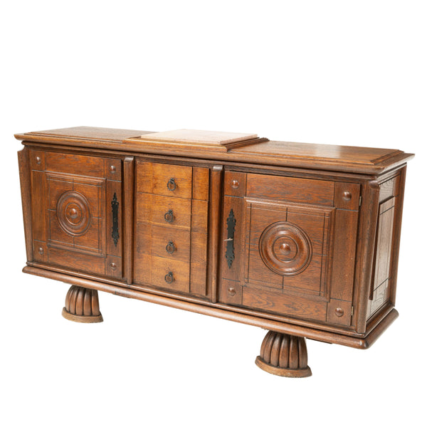 French Late Art Deco Oak Sideboard/Buffet