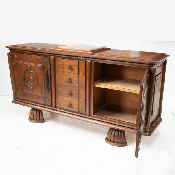 French Late Art Deco Oak Sideboard/Buffet