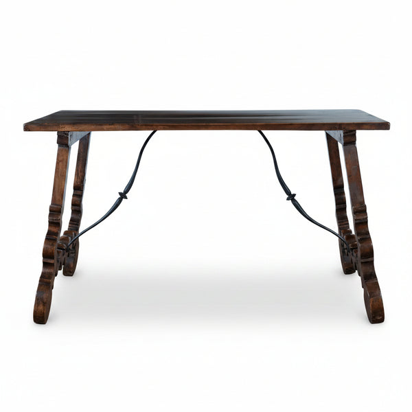 18th Century Spanish Baroque Walnut Trestle Table