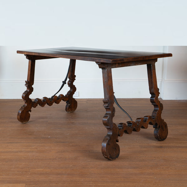 18th Century Spanish Baroque Walnut Trestle Table
