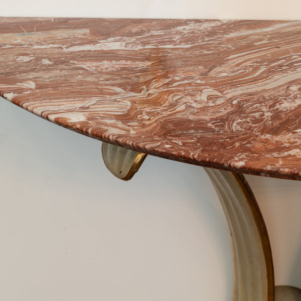 A PolyChrome and Gilded Osvaldo Borsani Wall Console
