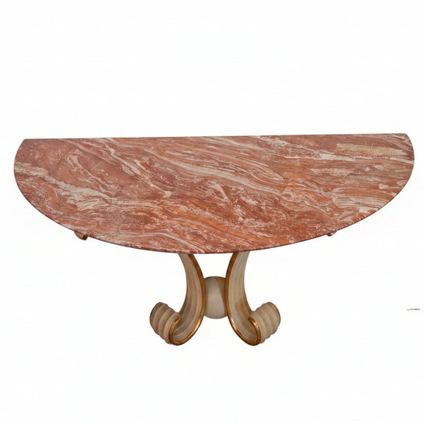 A PolyChrome and Gilded Osvaldo Borsani Wall Console