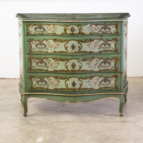 Pair of Italian Painted Louis XIV style Commodes