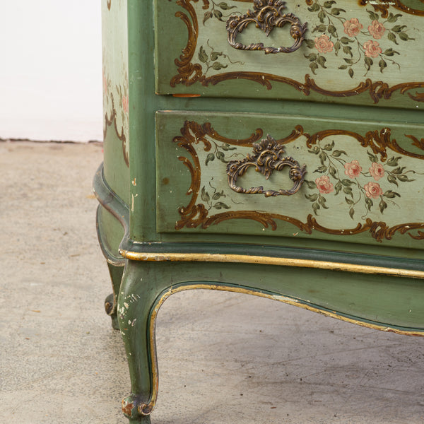 Pair of Italian Painted Louis XIV style Commodes