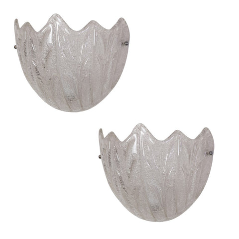 Pair of Graniglia Shell Murano wall Sconces