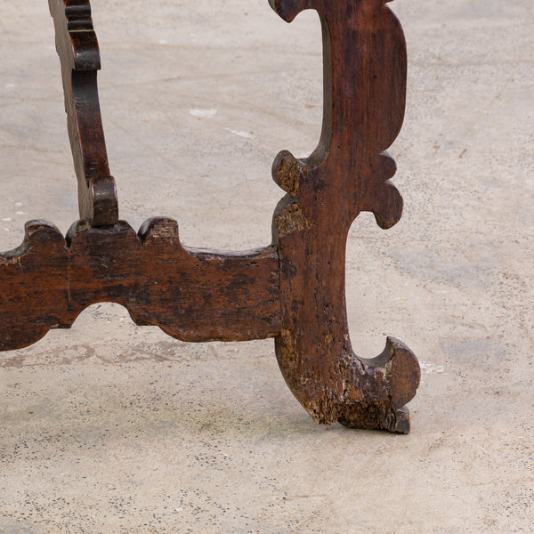 18th Century Italian Demi Lune Table in Chestnut