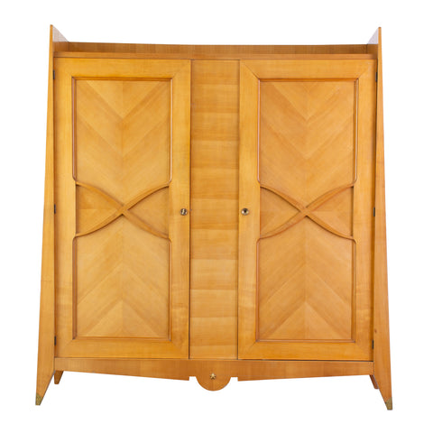 A  1950s Sycamore Armoire in the Manner of Andre Arbus