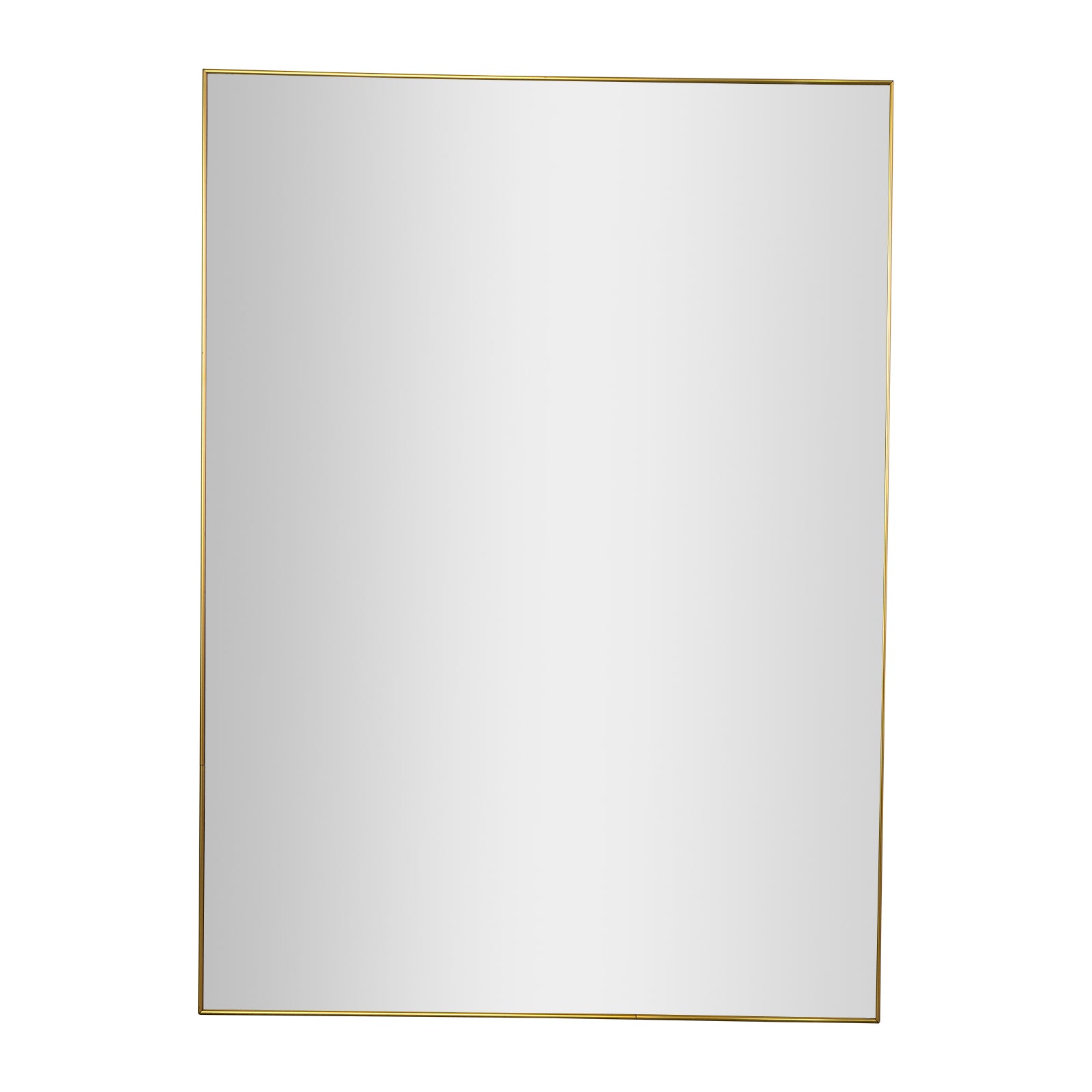 A Large Rectangular Vintage Brass Mirror