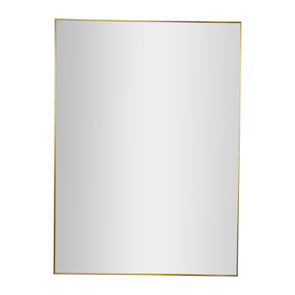 A Large Rectangular Vintage Brass Mirror