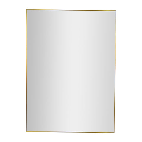 A Large Rectangular Vintage Brass Mirror