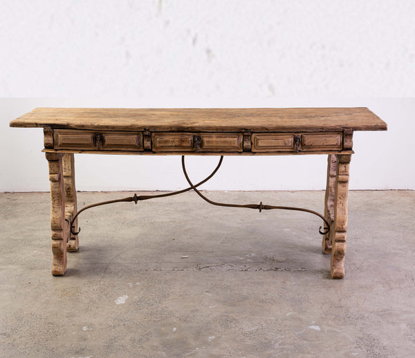 Early 20th Century Spanish Bleached Oak Sideboard